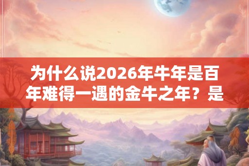 为什么说2026年牛年是百年难得一遇的金牛之年？是寡妇年？