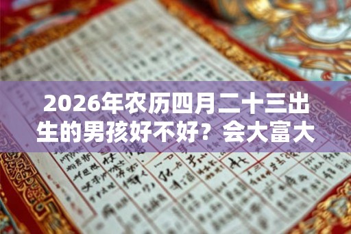 2026年农历四月二十三出生的男孩好不好？会大富大贵吗？