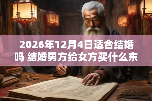 2026年12月4日适合结婚吗 结婚男方给女方买什么东西