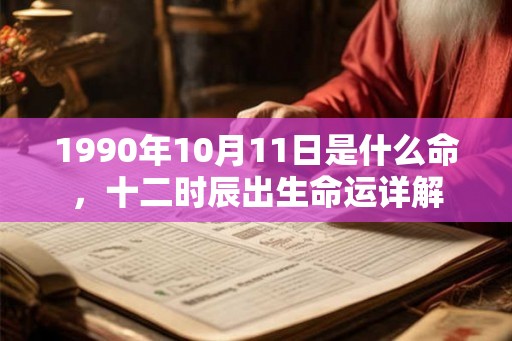 1990年10月11日是什么命，十二时辰出生命运详解
