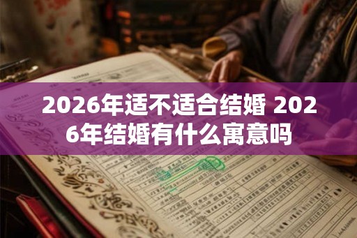 2026年适不适合结婚 2026年结婚有什么寓意吗