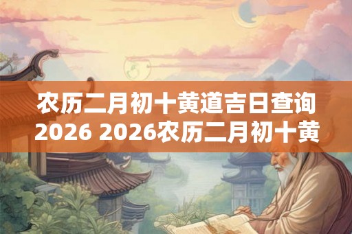 农历二月初十黄道吉日查询2026 2026农历二月初十黄道吉日是哪天 农历二月初十黄道吉日查询2026 2026农历二月初十黄道吉日是哪天