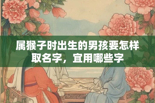 属猴子时出生的男孩要怎样取名字，宜用哪些字