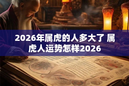 2026年属虎的人多大了 属虎人运势怎样2026