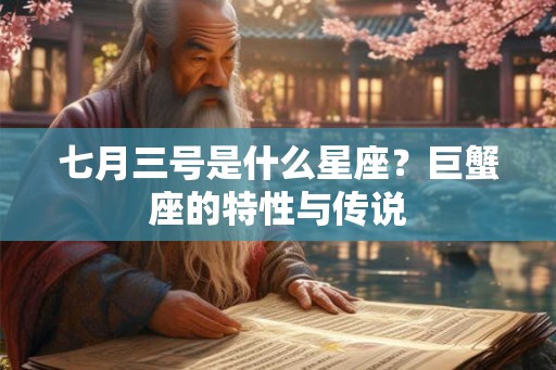 七月三号是什么星座？巨蟹座的特性与传说