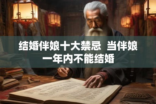 结婚伴娘十大禁忌  当伴娘一年内不能结婚