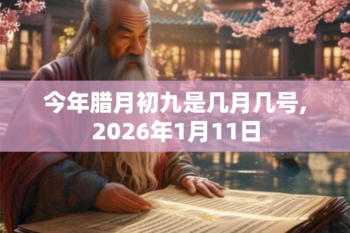 今年腊月初九是几月几号,2026年1月11日