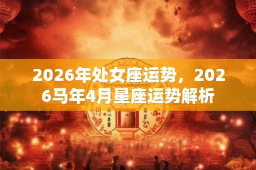 2026年处女座运势，2026马年4月星座运势解析