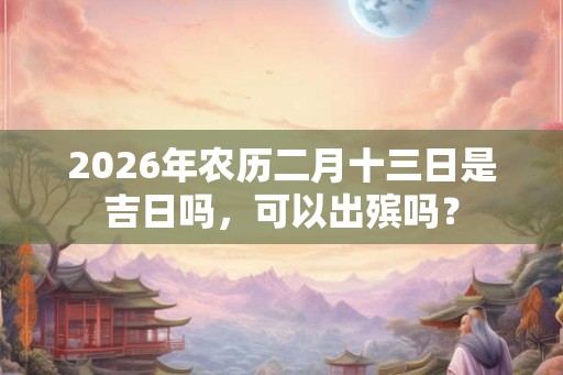 2026年农历二月十三日是吉日吗，可以出殡吗？