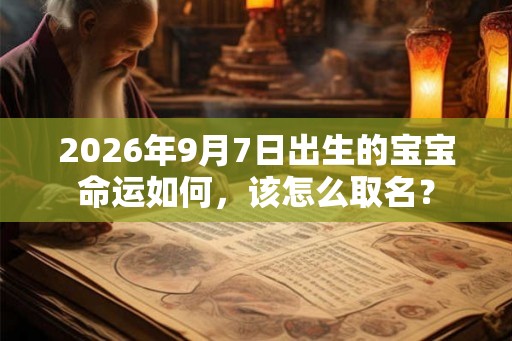 2026年9月7日出生的宝宝命运如何，该怎么取名？