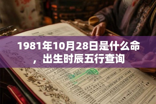 1981年10月28日是什么命，出生时辰五行查询