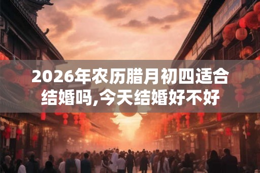 2026年农历腊月初四适合结婚吗,今天结婚好不好