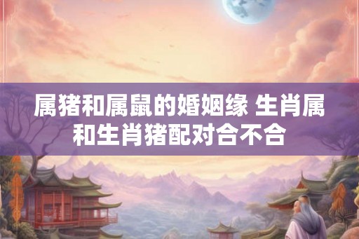 属猪和属鼠的婚姻缘 生肖属和生肖猪配对合不合