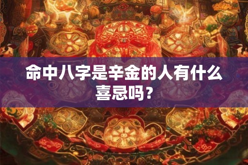 命中八字是辛金的人有什么喜忌吗？