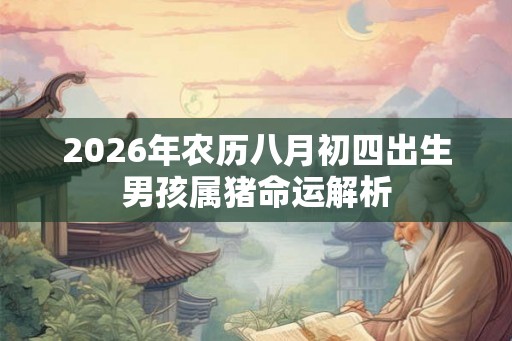 2026年农历八月初四出生男孩属猪命运解析