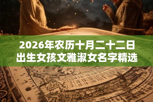 2026年农历十月二十二日出生女孩文雅淑女名字精选