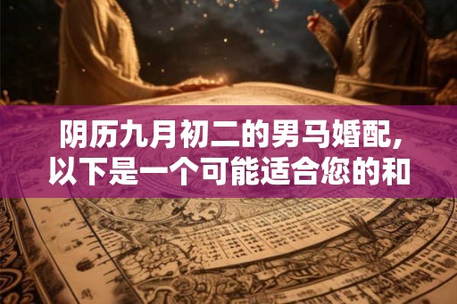 阴历九月初二的男马婚配,以下是一个可能适合您的和