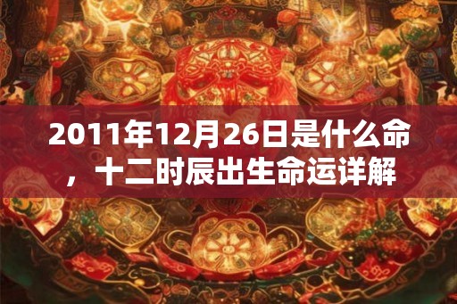 2011年12月26日是什么命，十二时辰出生命运详解