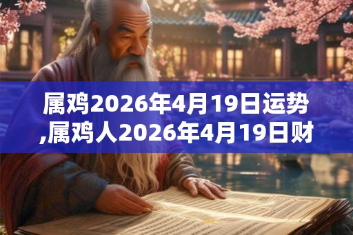 属鸡2026年4月19日运势,属鸡人2026年4月19日财运,生肖鸡2026年4月19日运势