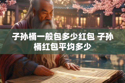 子孙桶一般包多少红包 子孙桶红包平均多少
