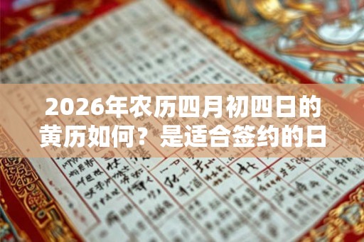 2026年农历四月初四日的黄历如何？是适合签约的日子吗？