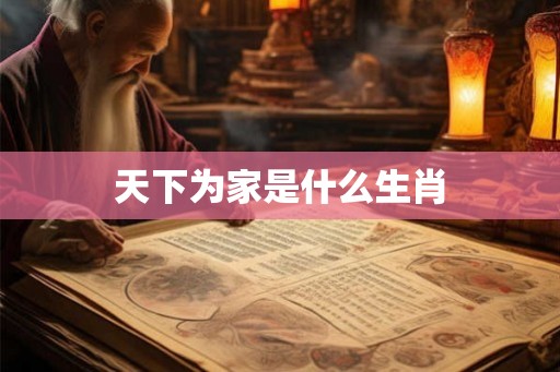 天下为家是什么生肖