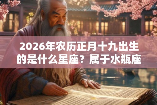 2026年农历正月十九出生的是什么星座?属于水瓶座吗 2026年农历正月十九出生的是什么星座?属于水瓶座吗