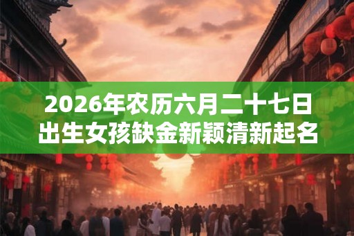 2026年农历六月二十七日出生女孩缺金新颖清新起名