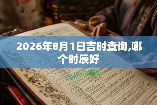 2026年8月1日吉时查询,哪个时辰好 2026年8月1日吉时查询,哪个时辰好
