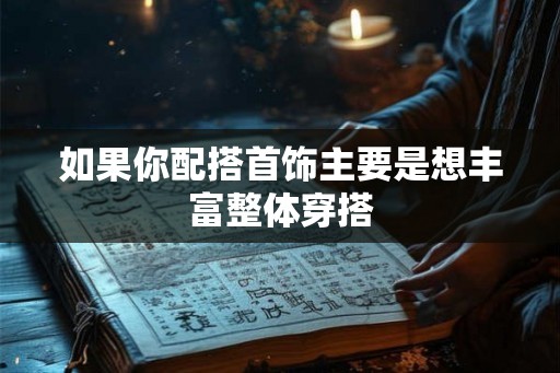 如果你配搭首饰主要是想丰富整体穿搭 如果你配搭首饰主要是想丰富整体穿搭