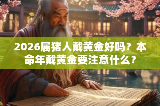 2026属猪人戴黄金好吗？本命年戴黄金要注意什么？