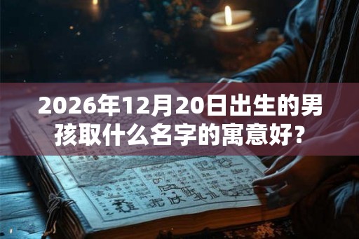 2026年12月20日出生的男孩取什么名字的寓意好？