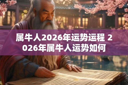 属牛人2026年运势运程 2026年属牛人运势如何 属牛人2026年运势运程 2026年属牛人运势如何