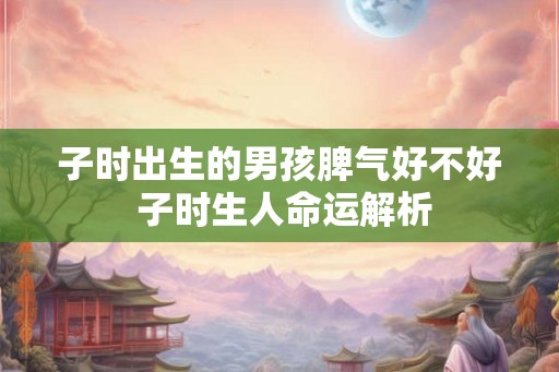 子时出生的男孩脾气好不好 子时生人命运解析