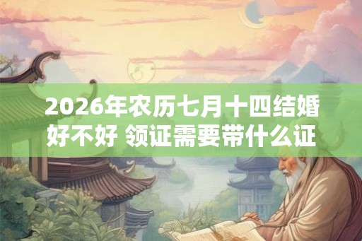 2026年农历七月十四结婚好不好 领证需要带什么证件