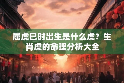 属虎巳时出生是什么虎？生肖虎的命理分析大全
