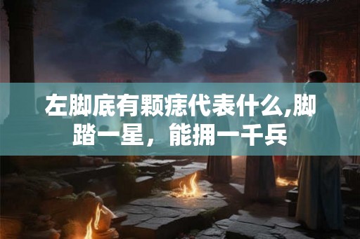 左脚底有颗痣代表什么,脚踏一星，能拥一千兵
