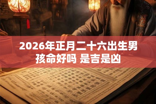 2026年正月二十六出生男孩命好吗 是吉是凶