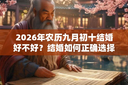 2026年农历九月初十结婚好不好？结婚如何正确选择吉日？