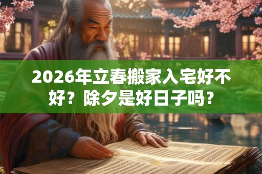 2026年立春搬家入宅好不好？除夕是好日子吗？