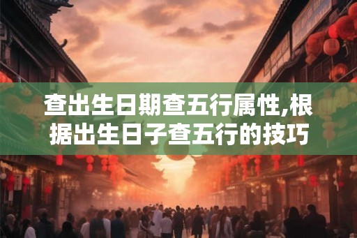 查出生日期查五行属性,根据出生日子查五行的技巧