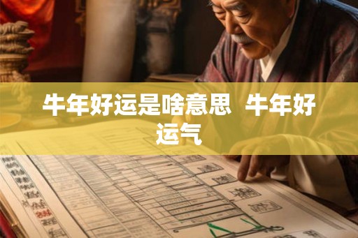 牛年好运是啥意思  牛年好运气
