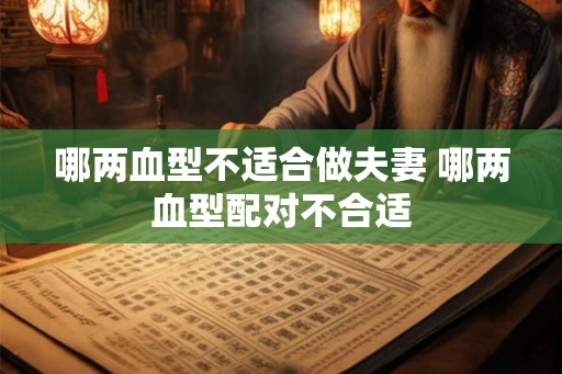 哪两血型不适合做夫妻 哪两血型配对不合适