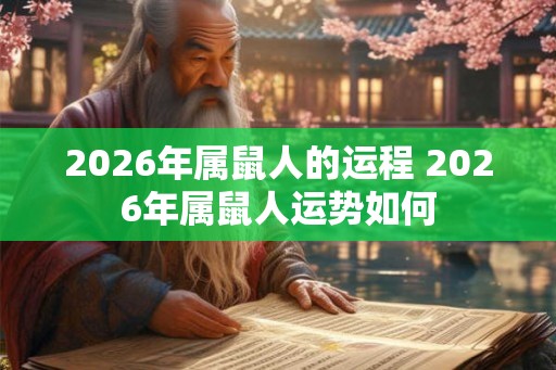2026年属鼠人的运程 2026年属鼠人运势如何
