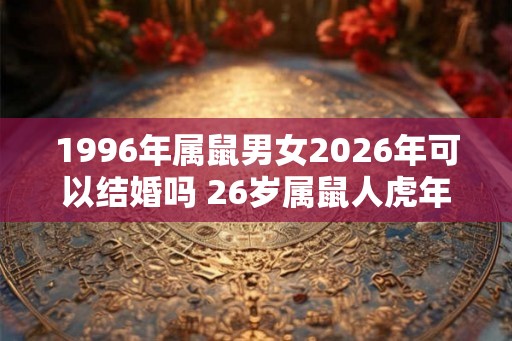 1996年属鼠男女2026年可以结婚吗 26岁属鼠人虎年结婚要注意什么 1996年属鼠男女2026年可以结婚吗 26岁属鼠人虎年结婚要注意什么