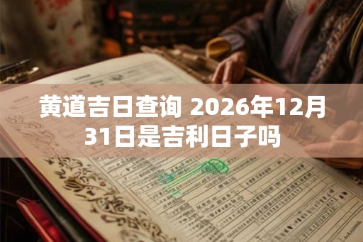 黄道吉日查询 2026年12月31日是吉利日子吗
