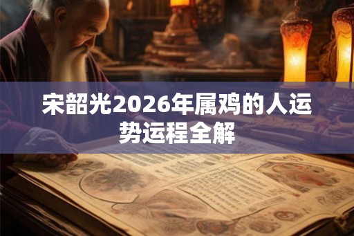 宋韶光2026年属鸡的人运势运程全解