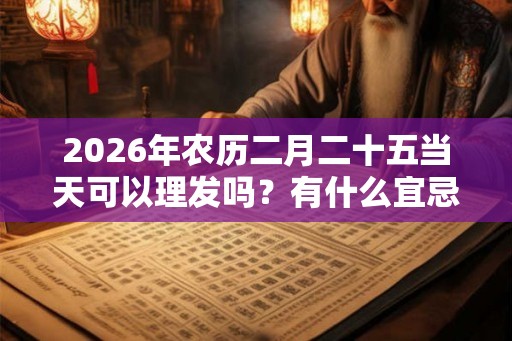 2026年农历二月二十五当天可以理发吗？有什么宜忌？