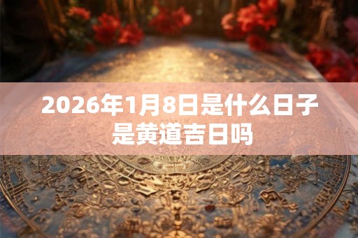 2026年1月8日是什么日子 是黄道吉日吗