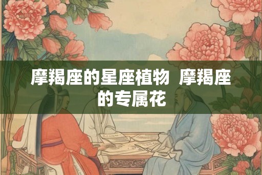 摩羯座的星座植物  摩羯座的专属花